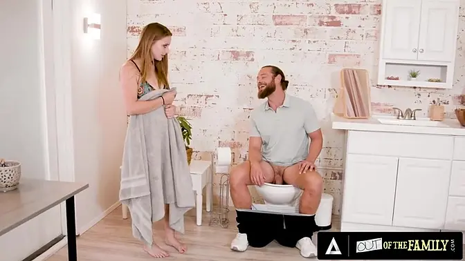 Brunette stepsis rides and sucks stepbro's big dick