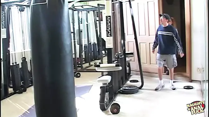 Instead of working the blonde housesitter invites her fiance over for some dirty butt sex fun