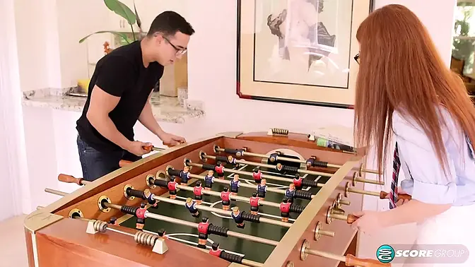 Nerdy teen girl gives best blowjob to cock