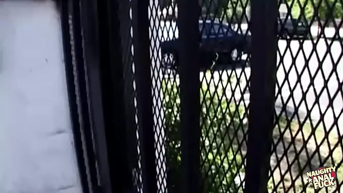 Sasha Grey fulfills her fantasy by blindfolding and tying herself while having hard-core ass sex sex