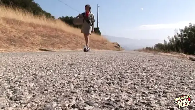 Sweet scout seduces last client by stretching her tight lovely bum