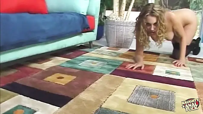 Wild blonde Misty May moans intensely during hardcore anal