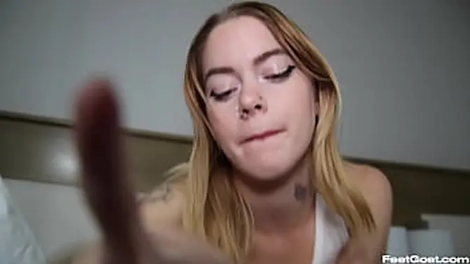 Sage Fox sucks cock, basketball star covers her face with jizz