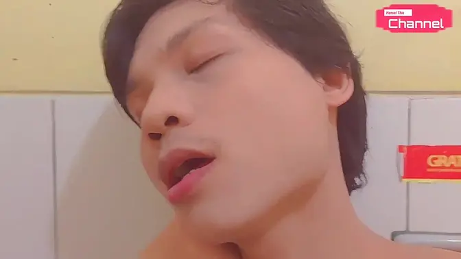 Sexy Asian teen gets fingered and jacks herself off in a bathroom