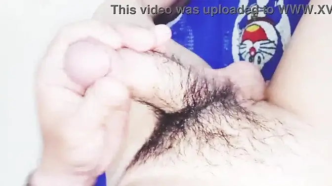 Young Japanese teen films herself getting fit and wet