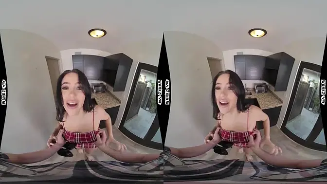 Busty teen skips work for a hardcore pounding in VR