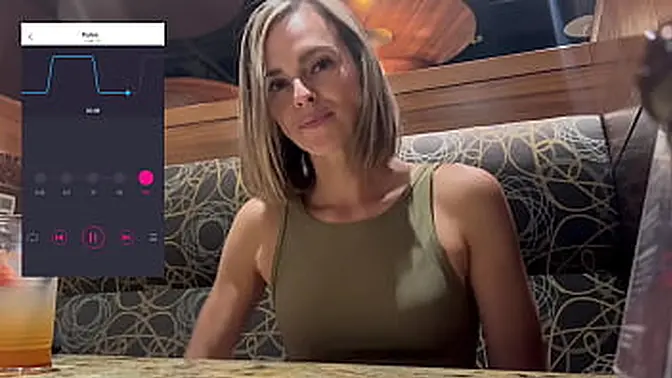 Only women enjoying vibrator in public