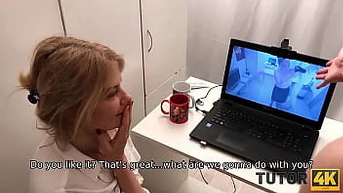 Blonde MILF teacher seduced by young disciple