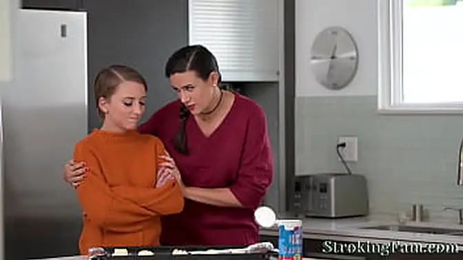 Blonde teens Penny and Macy get banged hard by Tyler