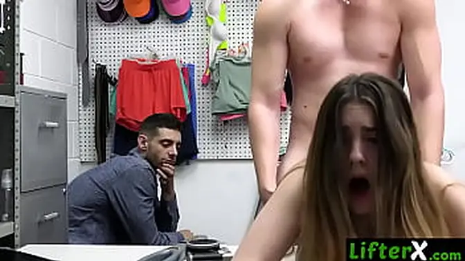 Teen caught stealing gets punished with hardcore doggystyle