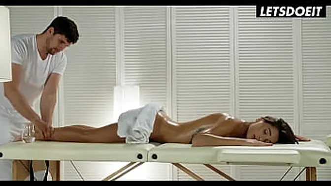 Oiled Massage Quickly Becomes Romantic Sex For Big Tits Brunette Liya Silver - LETSDOEIT