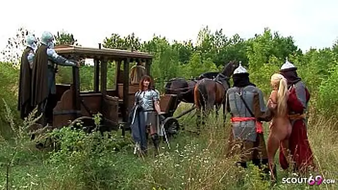 Petite teen gets ass fucked and double penetrated in MMF parody