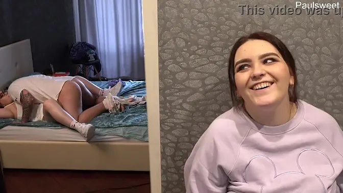 Hubby watches as I pound his wife's big ass