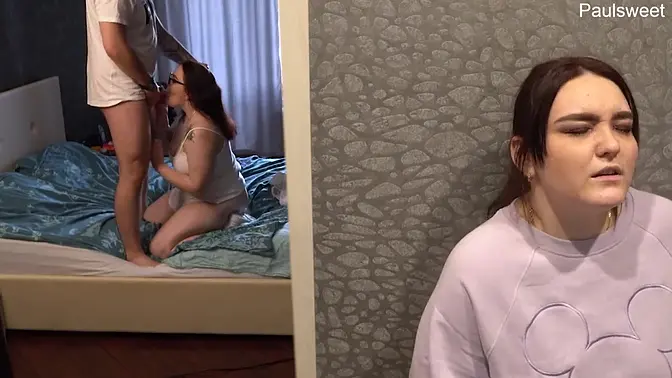 Hubby watches as I pound his wife's big ass