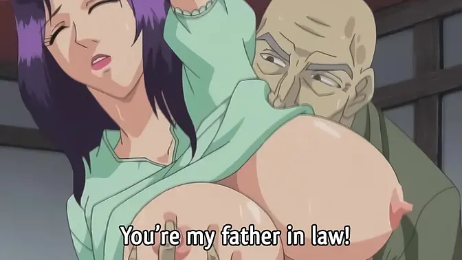 MILF seduces her father-in-law in wild anime hentai