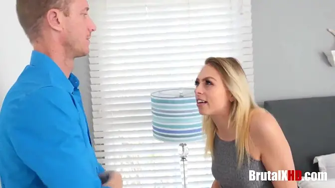 Stepdad punishes defiant 18yo stepdaughter