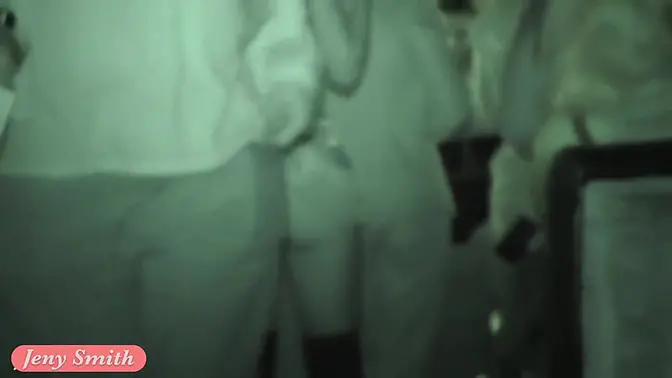 Hot girl teases with naked pussy and ass in public club