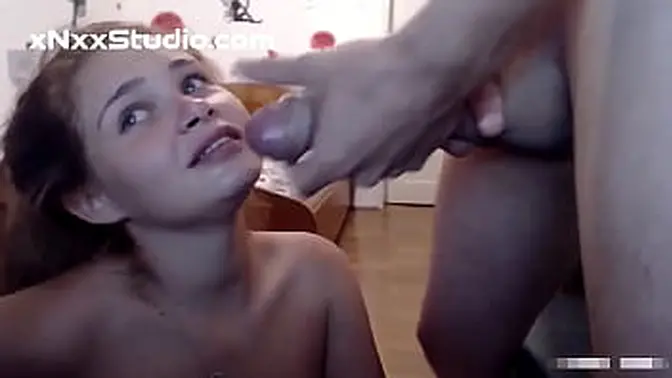 Deepthroat Babe Sucks Teen Cock