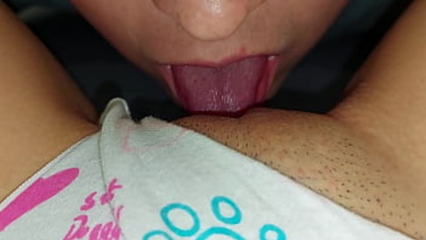 Eating her roommate's pussy