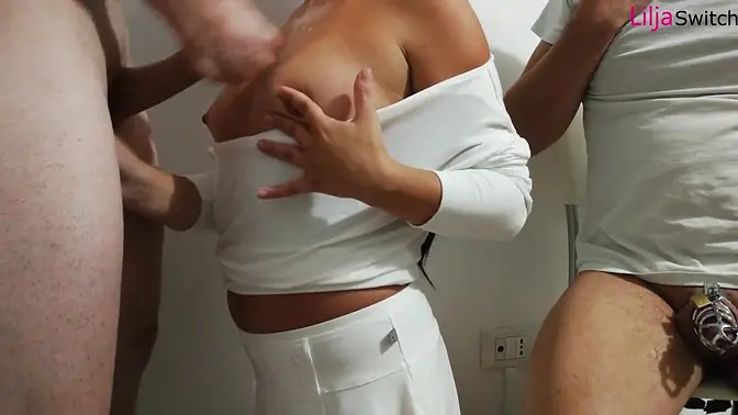 Cuckold Husband Watches as Another Man Fucks His Wife