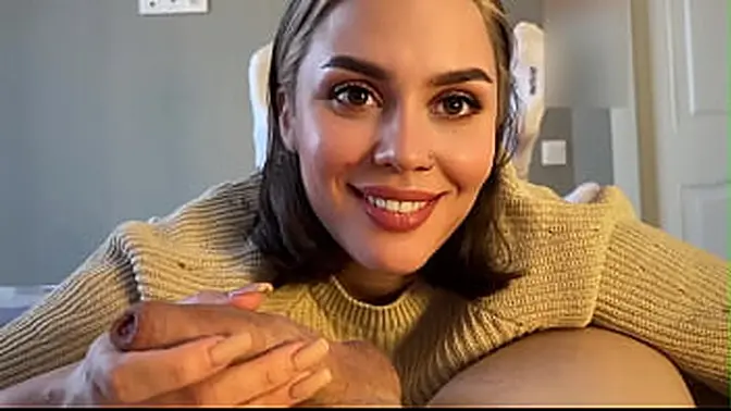 Hot Russian Brunette Sucks Friend's Cock POV