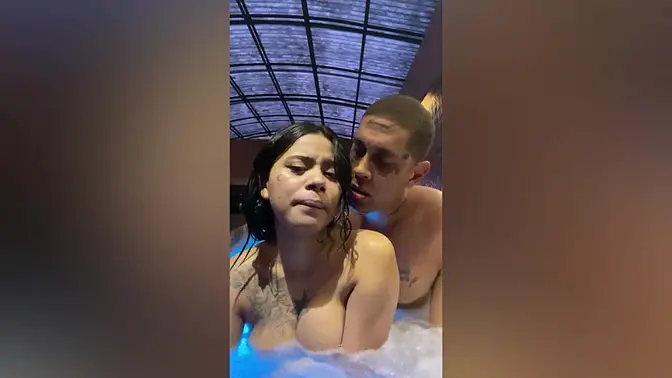 Brazilian bombshell sucks cock deep until he cums