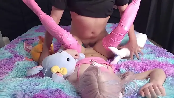 Latina submissive doll moans with pleasure