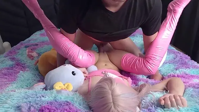 Latina submissive doll moans with pleasure