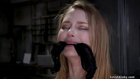 Blonde hottie is tricked and fucked by tattooed lesbian hacker then her stepbrother agent tied and fucked them both