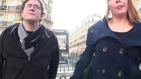 A young couple is contacted on the street to have anal sex in three