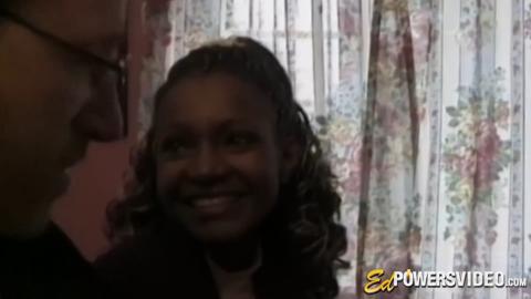 Ebony beauty Layla Gates gets drenched in cum during a classic scene