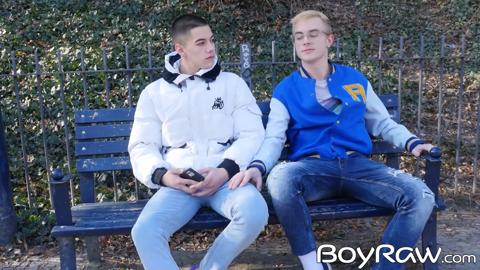 Slutty twink Jamie and hot stud Ares hot mutual cock sucking