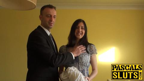 Cute babe Honesty will do anything for this handosme dude