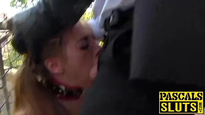 British submissive slut takes a pounding and gets a creampie