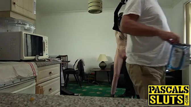 British teen Maddison Rosa gagged in doggystyle and throat fucked