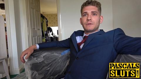 Adorable redhead sub Cat Collar dominated hard in threesome