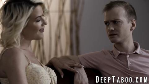 Kit naughtyedly fucks her stepson Jett with dad watching