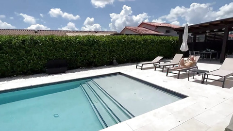 Fresh Off The Boat, Thinking They Can Score A Lap Around My Pool? Fucks In Full View, Please!