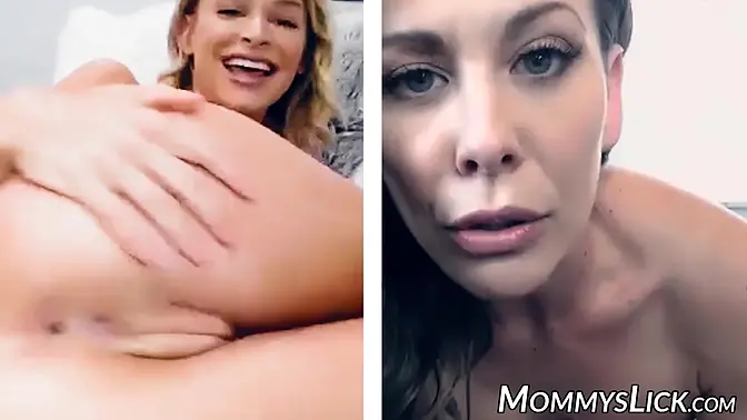 Busty MILF Cherrie DeVille teases her teen girlfriend