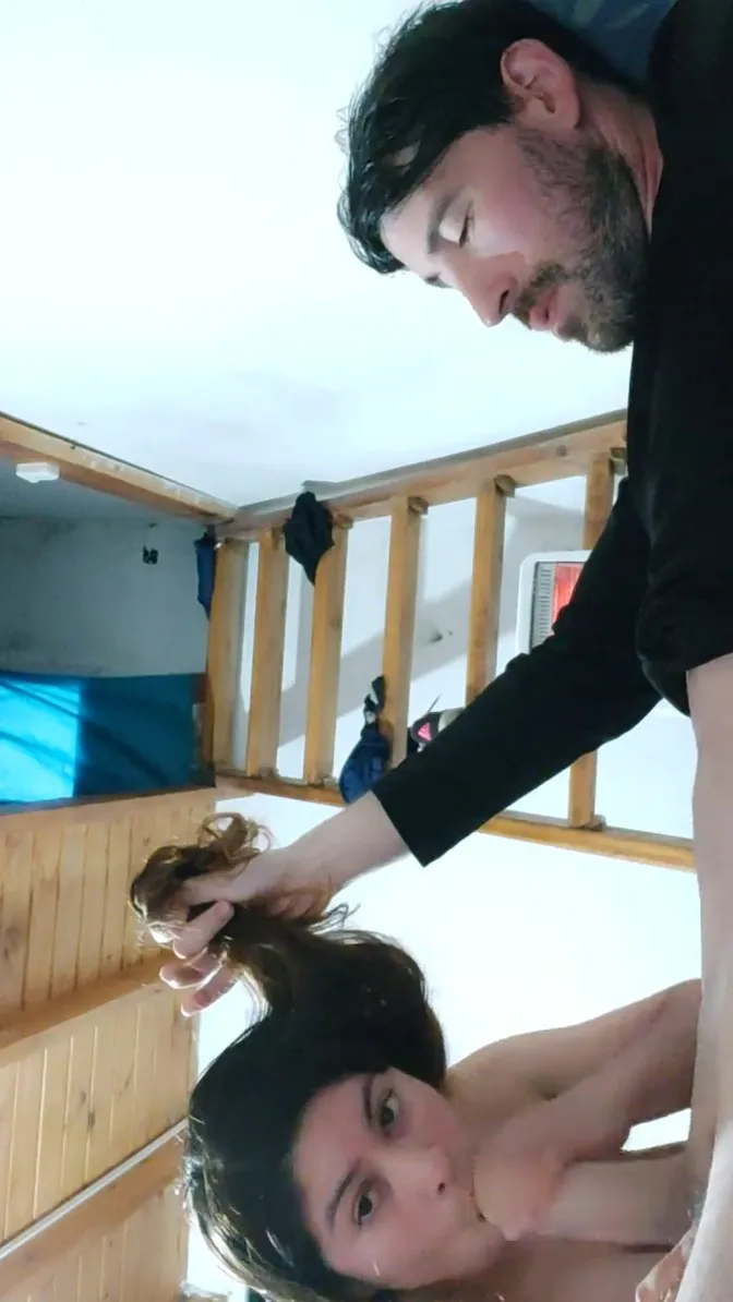 Teen takes deepthroat blowjob challenge