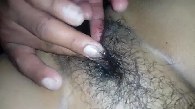 My wife gives it all with her hairy vagina