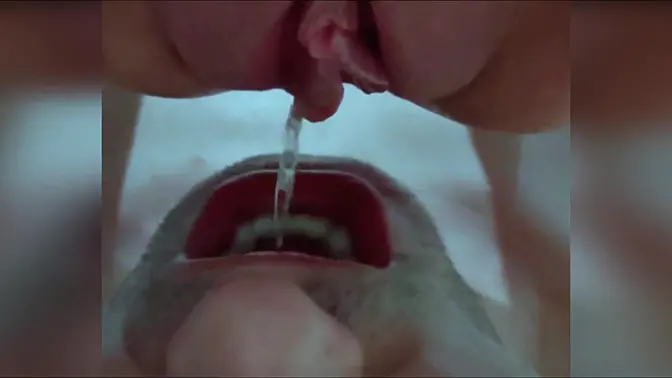 Domina forces housewife to drink piss from her pussy