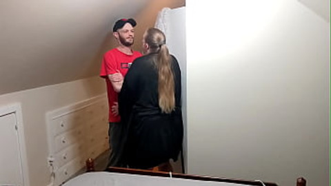 Stepmom gets caught cheating by her stepson, but she fucks him too so he won't tell!