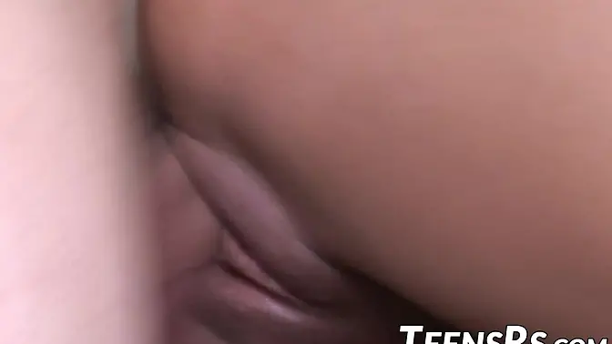 Teen girl sucks big cock with piercing