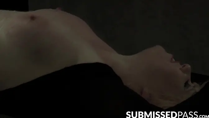 Blonde babe gets dominated in wax dungeon