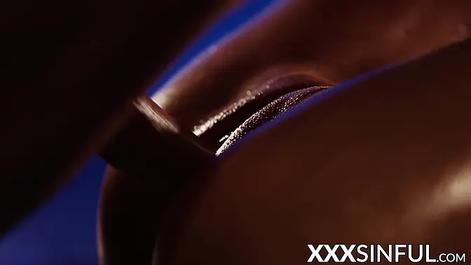 Dark seduction as lover licks and fills her with desire