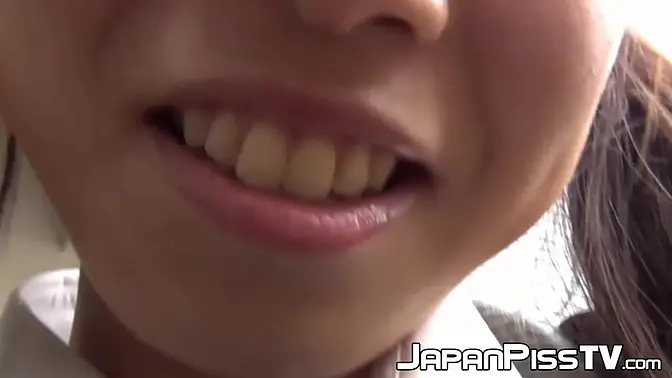 Schoolgirl Compilation: Brunette babe pees in short skirt