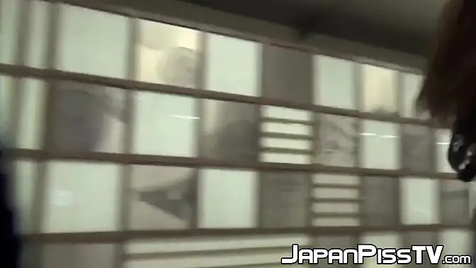 Hidden camera captures close-up of hot Asian babes peeing