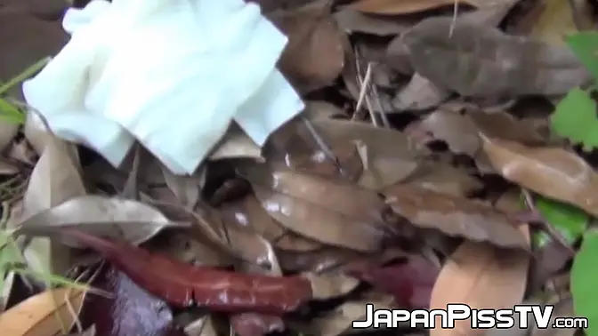 Blonde schoolgirl caught peeing in public by a sneaky voyeur