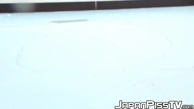Japanese teen pees on the floor in public